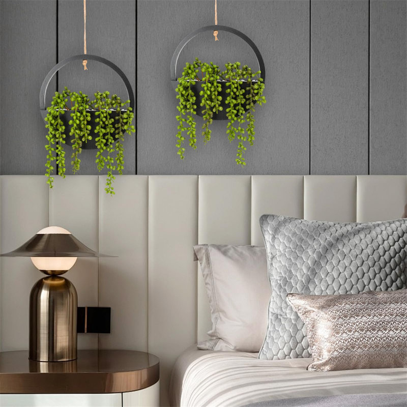 Burgal Hanging Planter, Black