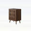 Armoire de rangement moderne à 3 tiroirs en bois avec un design rainuré unique