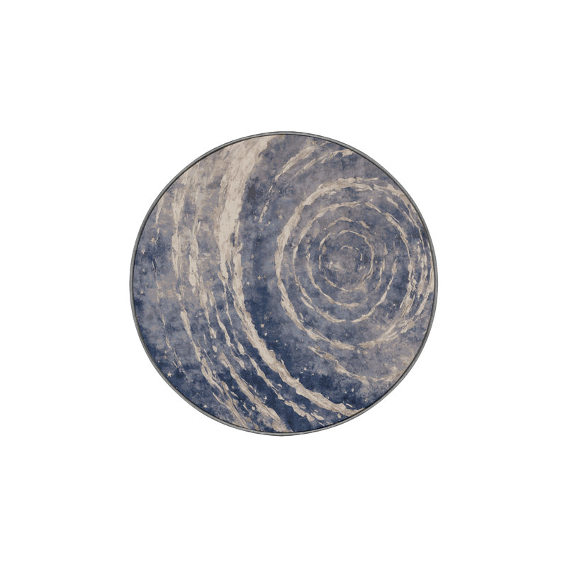 Silky Soft Plush Gray Area Rug, Round 8'