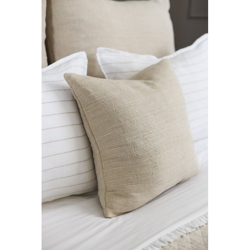 Athena Pillow Cover & Insert, Natural, 20"H x 20"W, Square