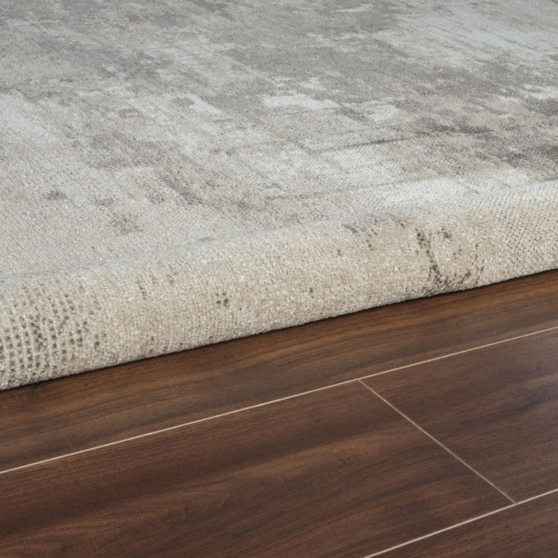 Machine Washable Liam Gray/Beige Rug, Runner 2'6" x 8'