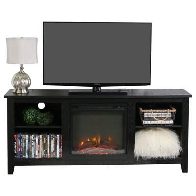 Broadus Unfinished TV Stand for TVs up to 60" with Fireplace Included