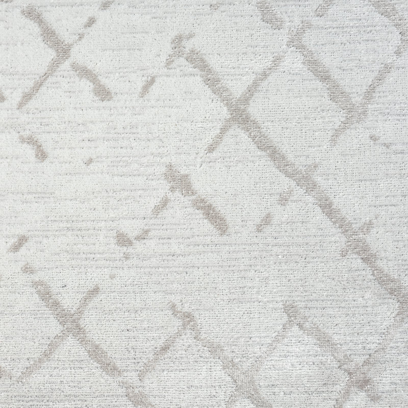 Tapis crème / gris Hamdaan, Rectangle 5 pi x 7 pi