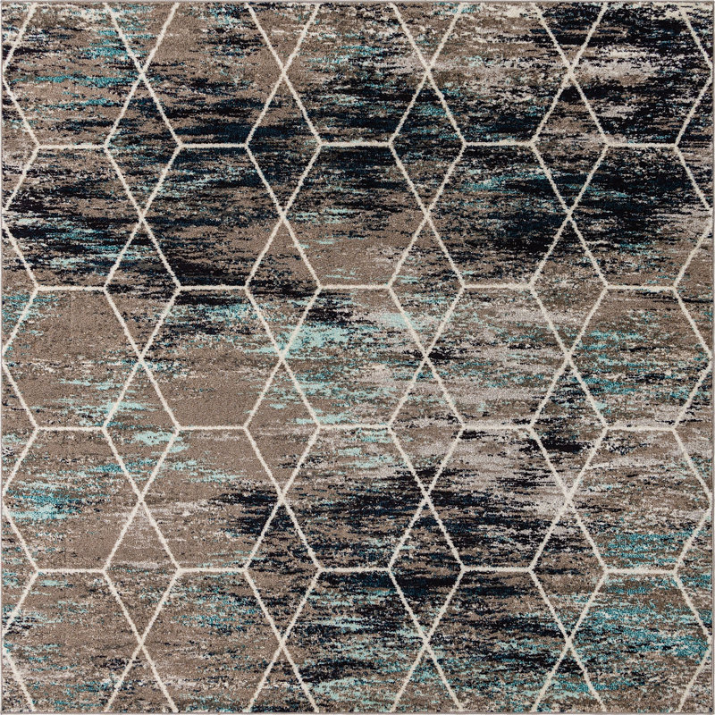 Galitea Geometric Indoor Rug, Square 4'