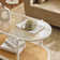 Table basse ovale en rotin blanc