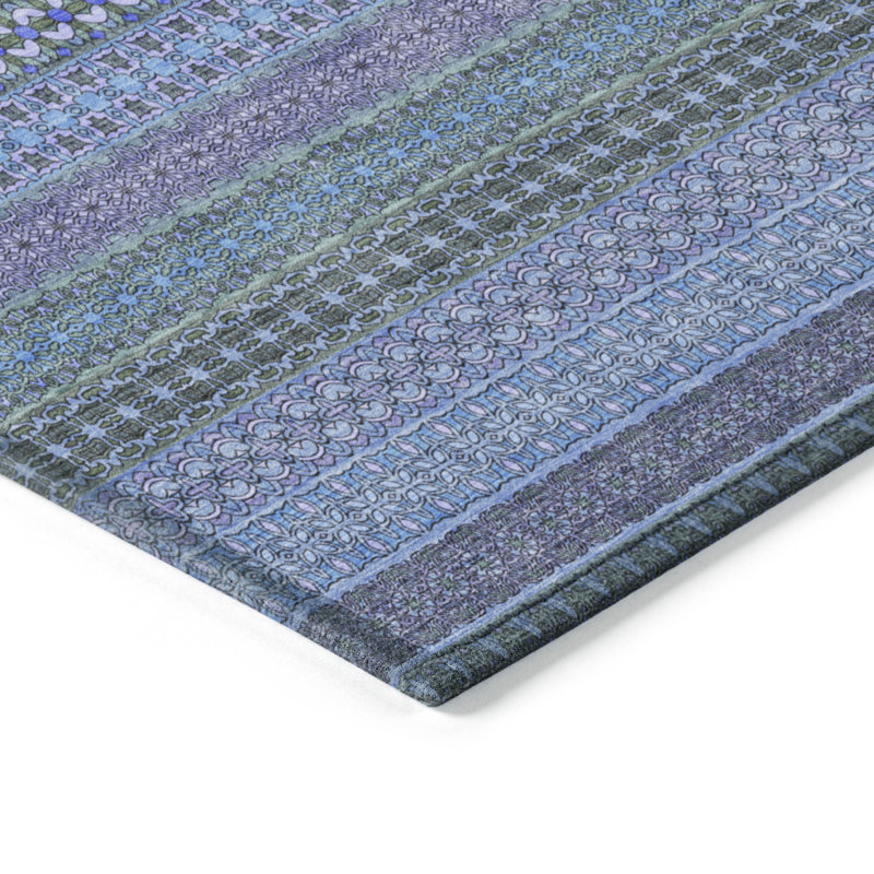 Kinslee Washable Striped Indoor / Outdoor Rug, Rectangle 3' x 5'