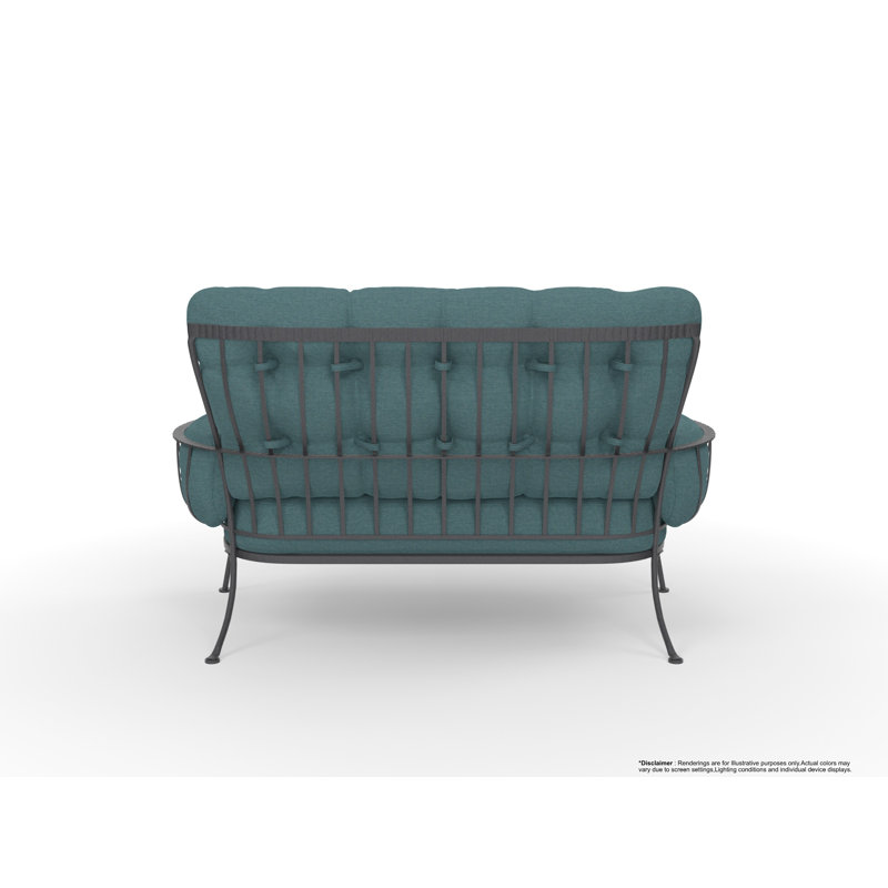 Monterra Outdoor 2 - Seat Loveseat, Cast Lagoon, Graphite