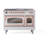ILVE Nostalgie II Series Noblesse 48 inch Dual Fuel Range with 5 Sealed Burners, Griddle, Frenchtop (Glass Door)-112295554-112295551