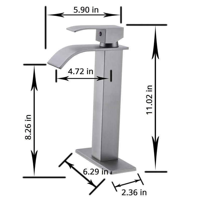 Single-Hole Single-handle Bathroom Faucet, Brushed Nickel
