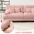 Living Room Pink Chenille 2 Seater Cloud Couch With Ottomans And Pillows - Soft Vintage Chenille, Flexible Combination Upholstered Lumbar Pillows, Throw Look Seat Cushions, Good Elasticity