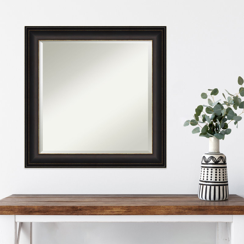 Flat Wall Mirror, Bronze, 24.5" x 24.5"