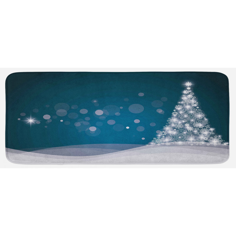 Tapis de cuisine bleu ardoise xmas abstract backdrop abstract dreamlike tree hiver