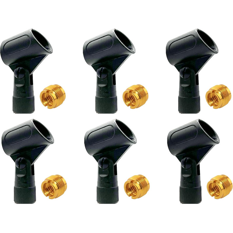 Support à pince pour micro 5 pièces 6 pièces avec adaptateurs à vis 5/8 à 3/8 po