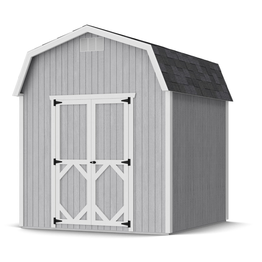 Classic Gambrel Outdoor Wood Storage Barn with 6 ft. Sidewalls Little Cottage Co. 