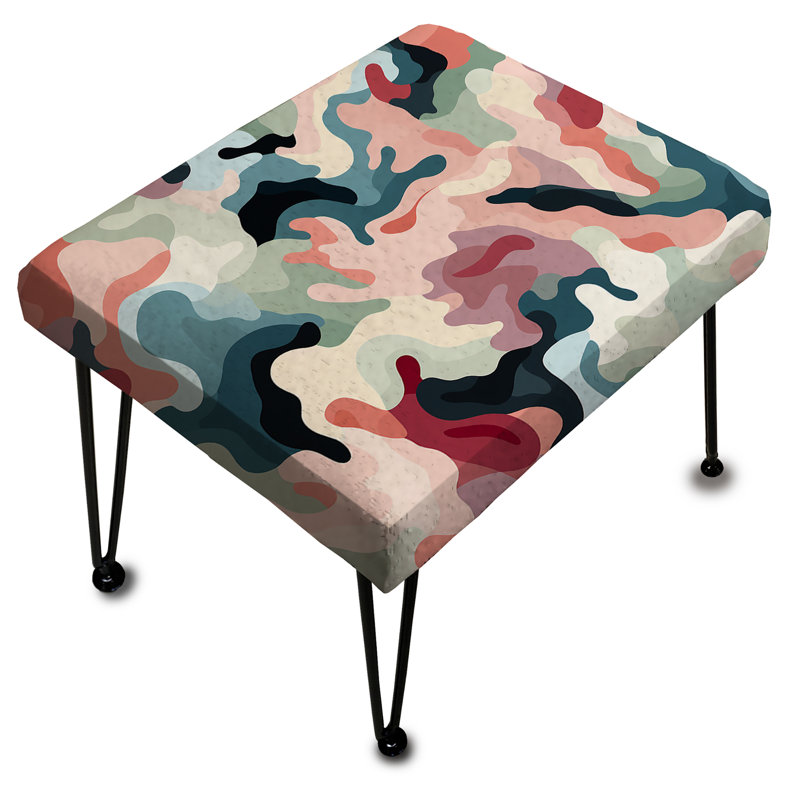 Repose-pieds rectangulaire rose tendance Camo