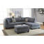 3 pièces Canapé modulaire gris et gris
