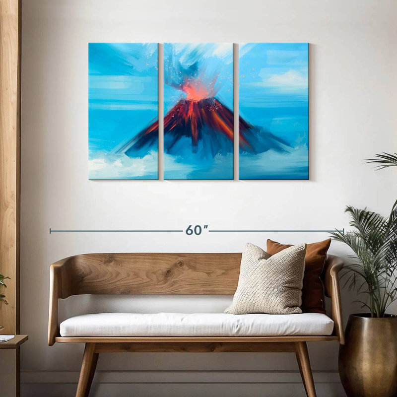 Erupting Volcano, H 28 po x l 45 po