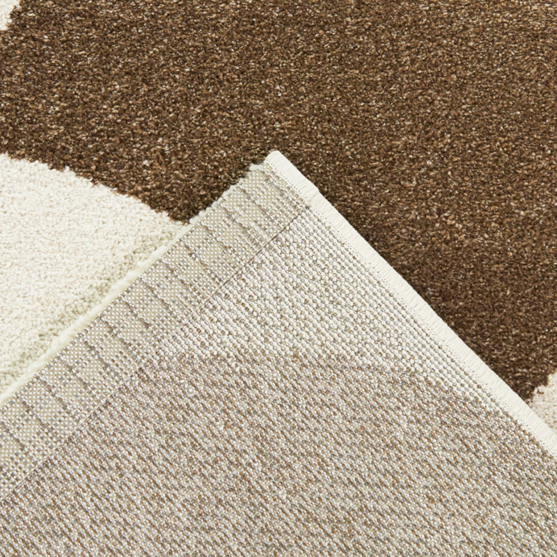 Heintz Grey Retro Geometric Area Rug, Rectangle 7'10" x 10'