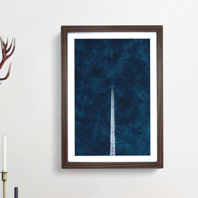 Contrails from the Airplane - Picture Frame Painting Print