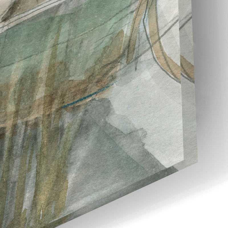 Art mural en verre «Abandonné Row Boat 2» par Ethan Harper, H 16 po x l 24 po