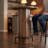 39.4" Bar Table, Round Bistro Pub Table with Metal Ring Footrest, Only Table-1152474510
