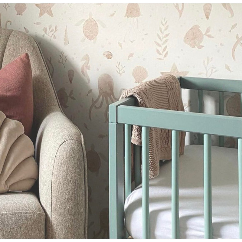 Mini Cot Bed, Stone Teal