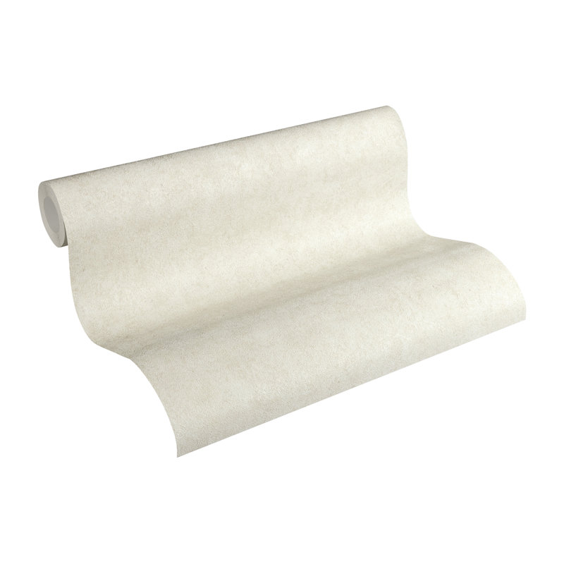 10.05 m x 53 cm Textured Matte Wallpaper Roll, Cream