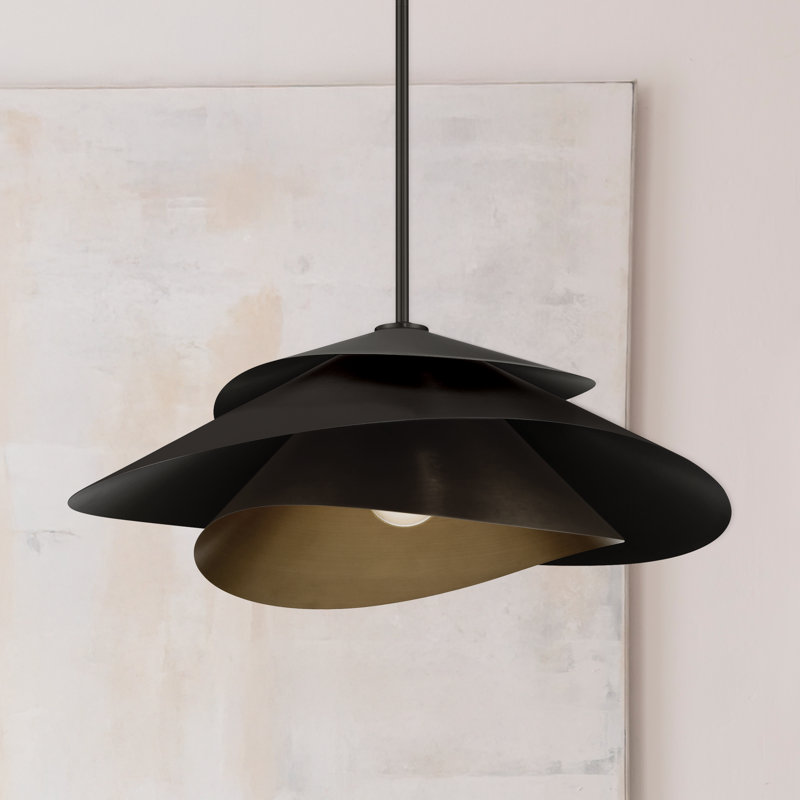 Hunter Hiro 1 Light Extra Large Pendant Ceiling Light Fixture, Matte Black, 65.75"