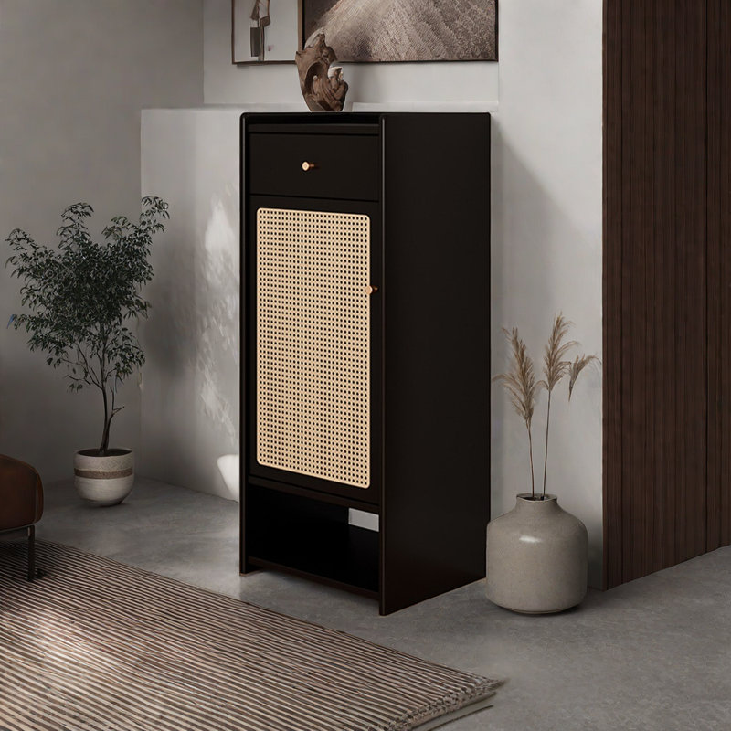 10 Pair Shoe Storage Cabinet, Black
