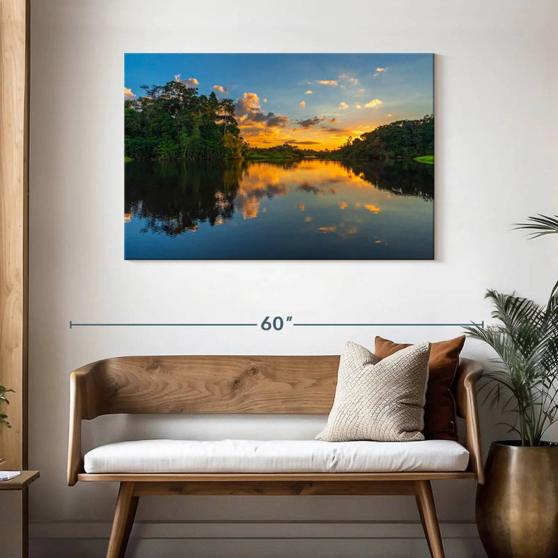 Alvord Amazon River Sunset, 30" H x 45" W