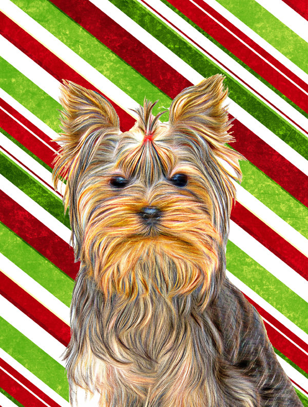 Drapeau de jardin berger allemand Avarielle, Yorkie