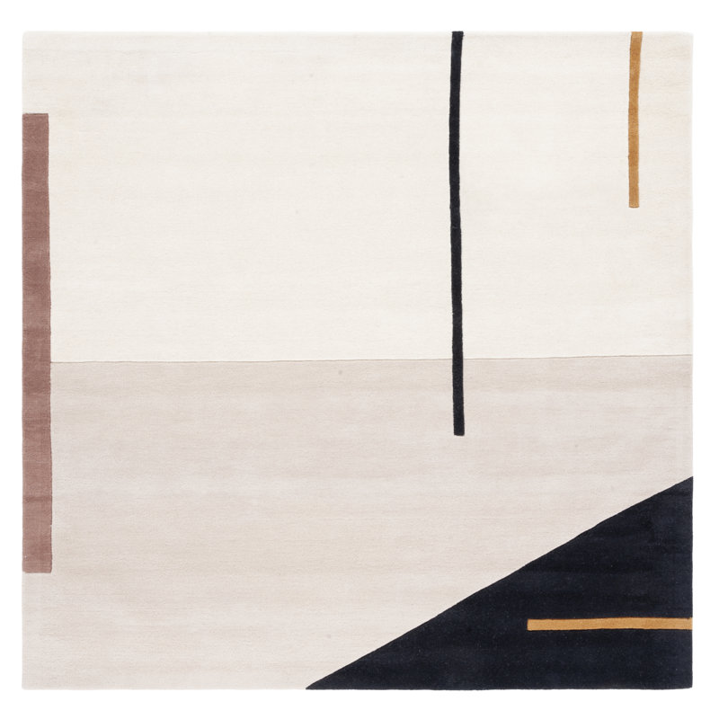 Tapis en laine touffeté à la main Delahni, Carré 5 pi