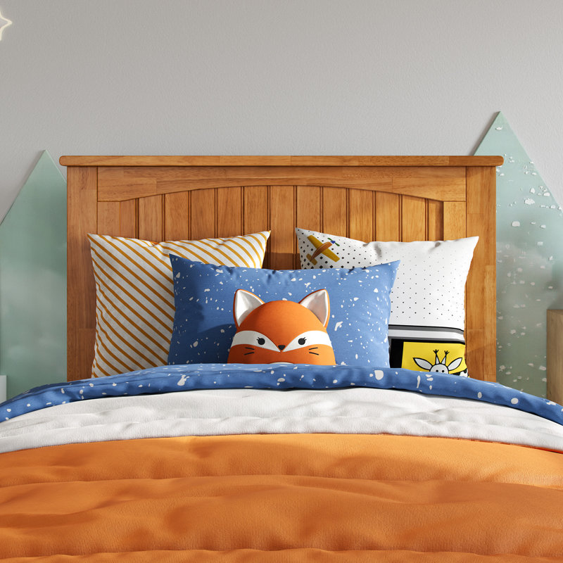 Kindig Solid Wood Coastal Cottage Panel Headboard, Twin, Light Toffee