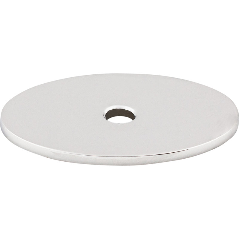 Oval  Backplate, 1.5" H x 1" W x 0.625" D, Polished Chrome