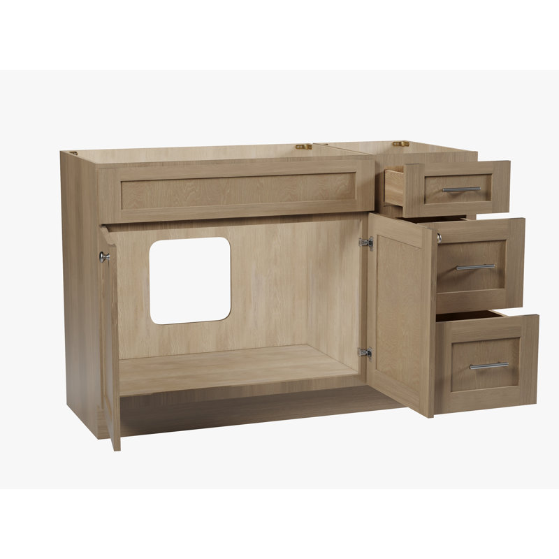 Disar 51" Single Bathroom Vanity Base Only, Natural Oak