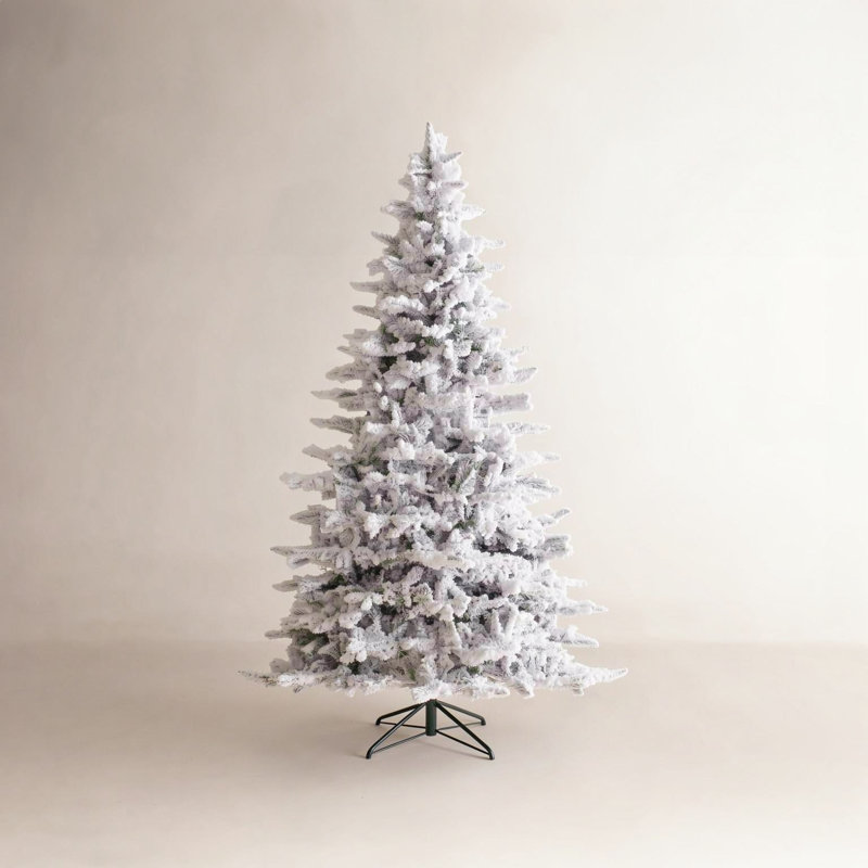 Sapin de Noël blanc givré, H 12 pi