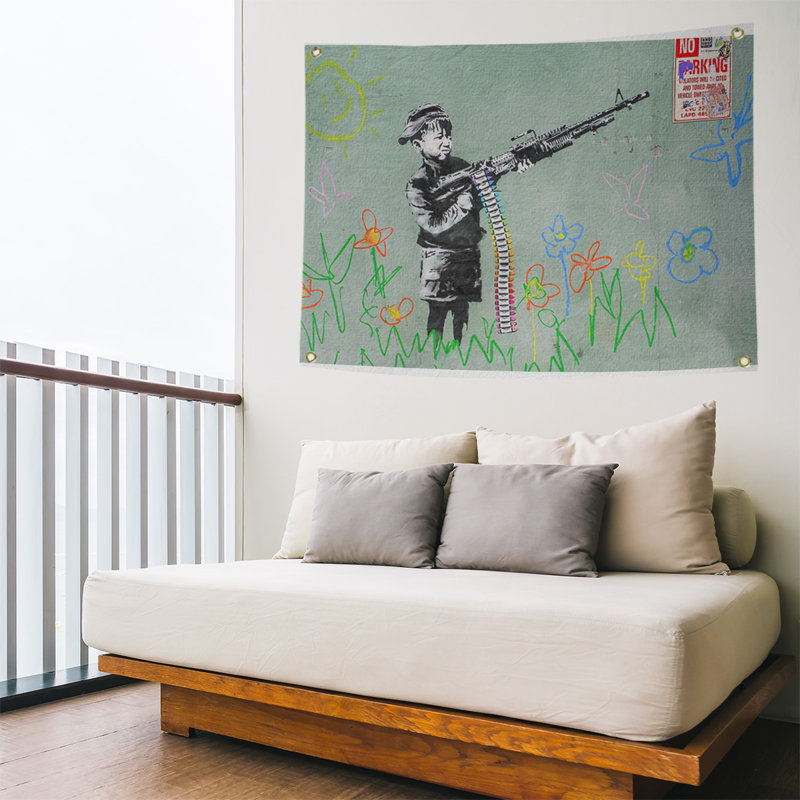 Tapisserie de l’enfant en polyester, H 59 po x l 80 po x P 1 po