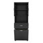 Grande armoire de rangement pour salle de bain, armoire de rangement autoportante avec panier à linge inclinable et armoire supérieure-69320010