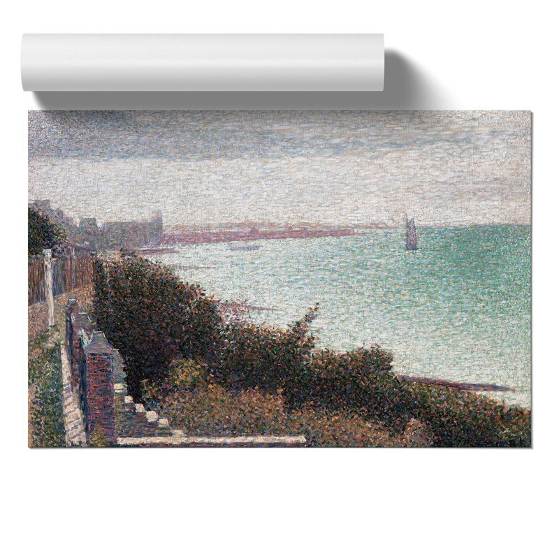 Coast Scene by Georges Seurat - No Frame Painting, 30cm H x 42cm W x 0.1cm D
