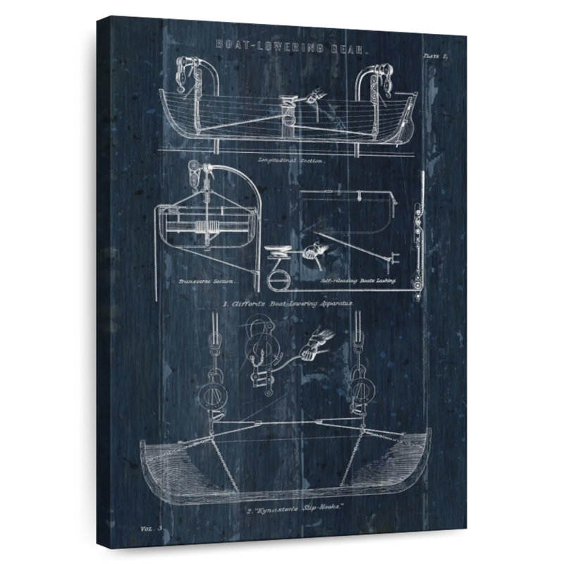 Boat Launching Blueprint IV, 30" H x 20" W