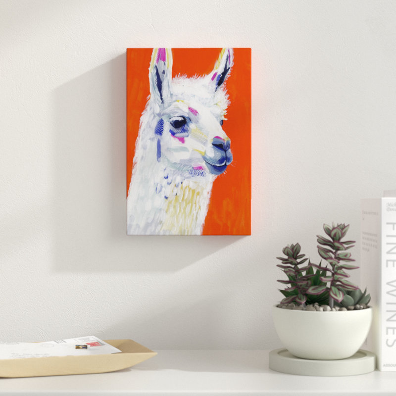 Animal Party IV - Painting on Canvas, 30cm H x 20cm W, Wrapped Canvas