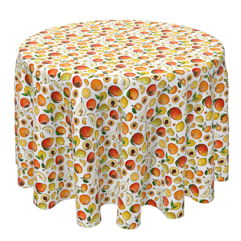 Round Cotton Twill Tablecloth