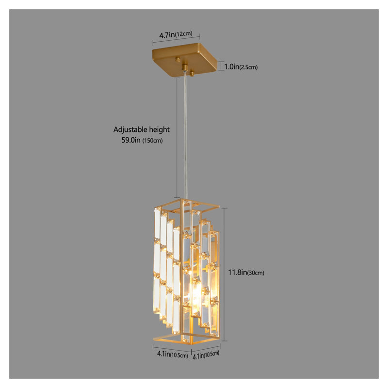 Ensemble de luminaires suspendus 3 lumières modernes en cristal - Plafonnier suspendu doré réglable avec prisme pour îlot de cuisine, salle à manger et salon