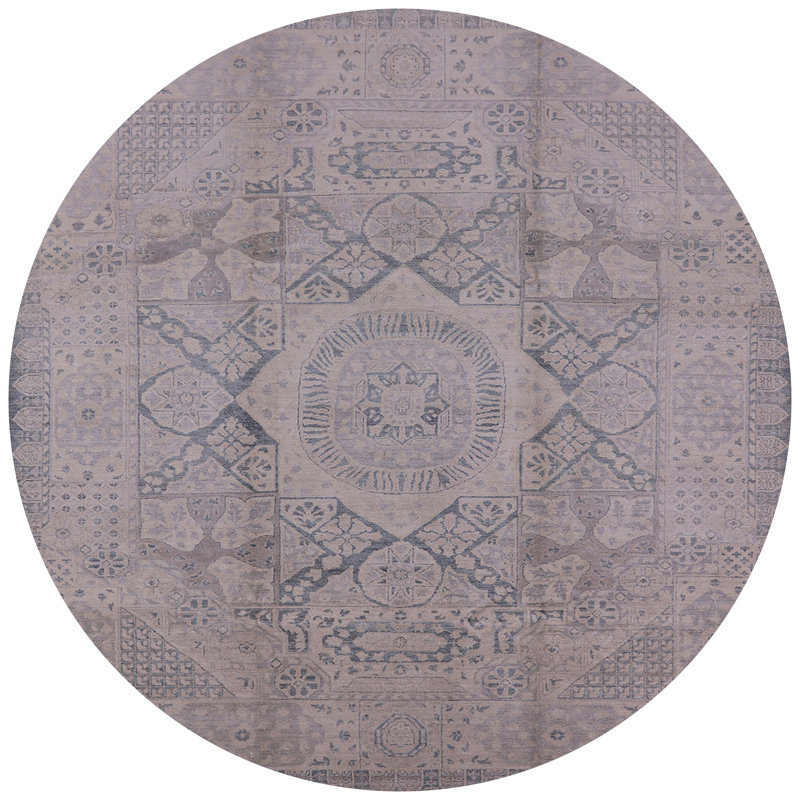 Tapis oriental gris, Rond 7 pi
