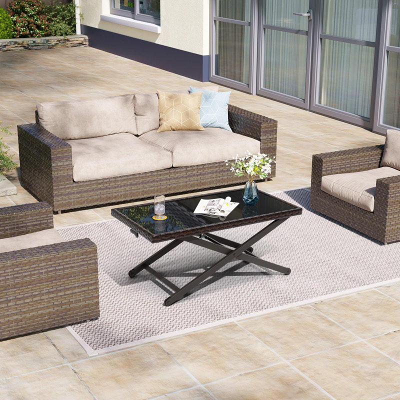 Shroyer Lift-top Rectangular 41.34'' L x 21.46'' W Outdoor Coffee Table