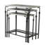 Ensemble de 3 supports pour plante gigognes en métal, L: 24 x 14 x 26 po, M: 21,5 x 11,5 x 23 po, S: 19 x 9 x 20 po
