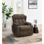 Fauteuil inclinable électrique en lin brun Lusio