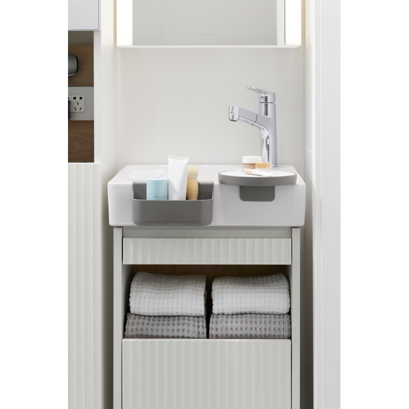 Spacity 16-3/4 In. Wall-Hung Bathroom Vanity Cabinet, White