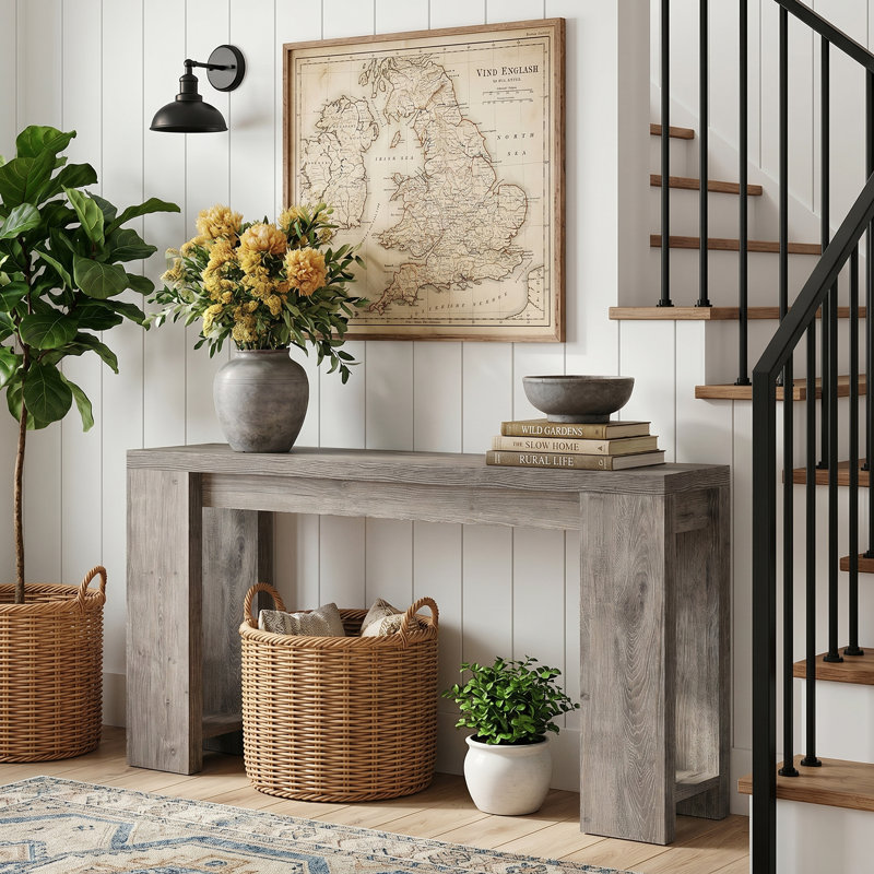 70.9" Console Table For Entryway, Gray