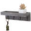 Baillons Wall 25.4cm Storage Organiser with Key Hooks and Corkboard-1655889234